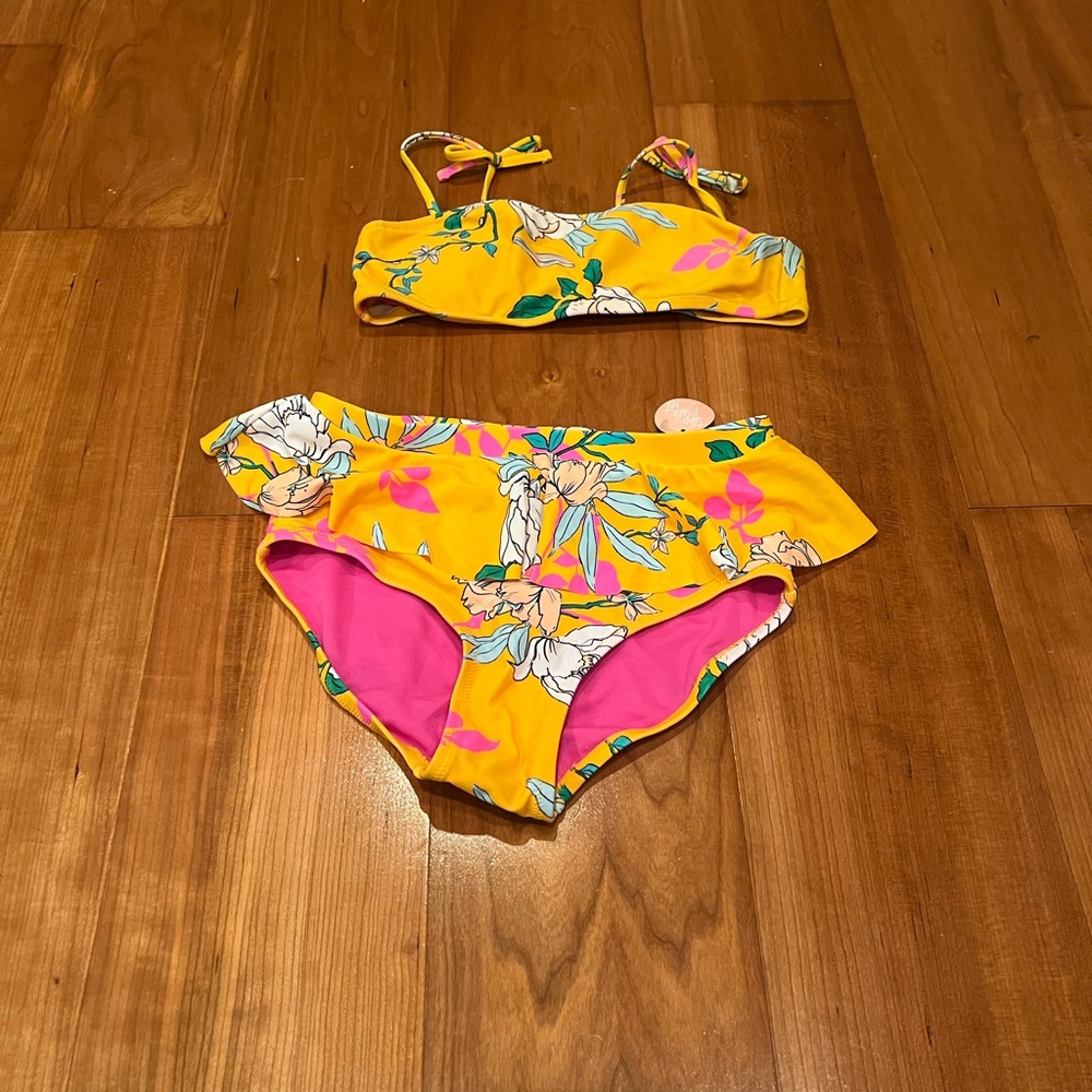 Size 12 GB Girls floral bikini